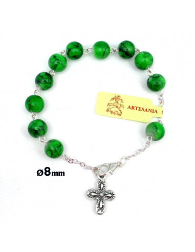 Brazalete Estampado Liso 8Mm Verde