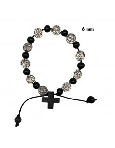 Decena Ematite 6Mm Con Cruz...