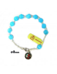 Brazalete Cristal Azul Tipo...