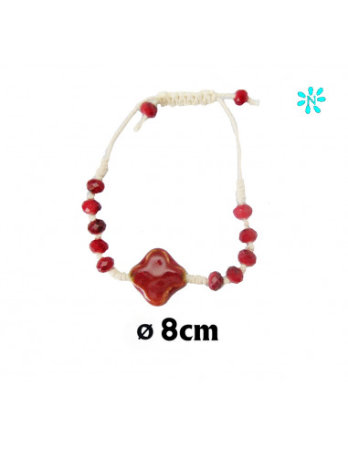 Pulsera Cuerda Con Bolas De Cristal Y...