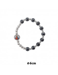 Decena Ematite 6Mm Con Cruz...