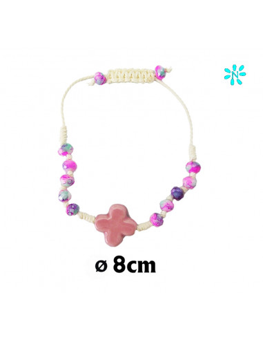 Pulsera Cuerda Con Bolas De Cristal Y...