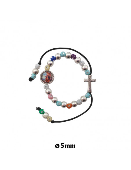 Brazalete Del Peregrino Nudos Cuerda Con Tau Y Mosqueton