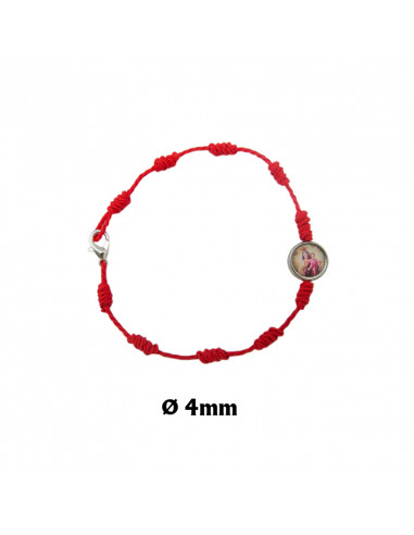 Brazalete Del Peregrino Rojo Cuerda...