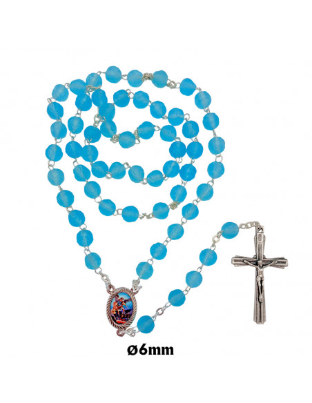 Rosario Goma Perfumada 6mm Azul Celeste