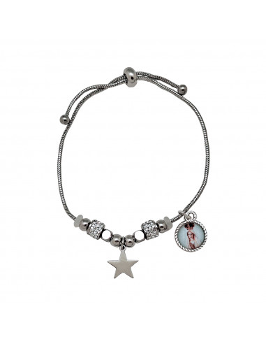 Pulsera Acero Estrella Ajustable