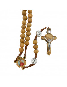 Rosario Madera Y Cuerda 6Mm...