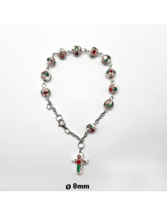 Brazalete Flores 8Mm Blanco...