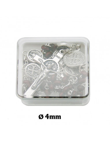 Rosario Madera Marron San Benito 4Mm...