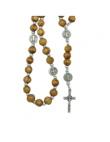 Rosario Madera Elastico 5Mm Marron...