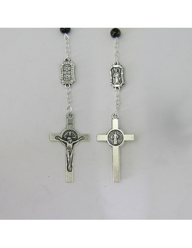 Rosario Plastico San Benito 6mm Negro...