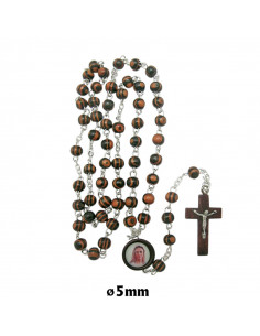 Pulsera Cordon Negro Madera...