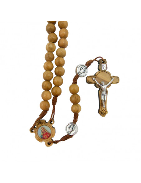 Rosario Madera Olivo 7Mm Con Paters Metal Y Mosqueton Personalizar