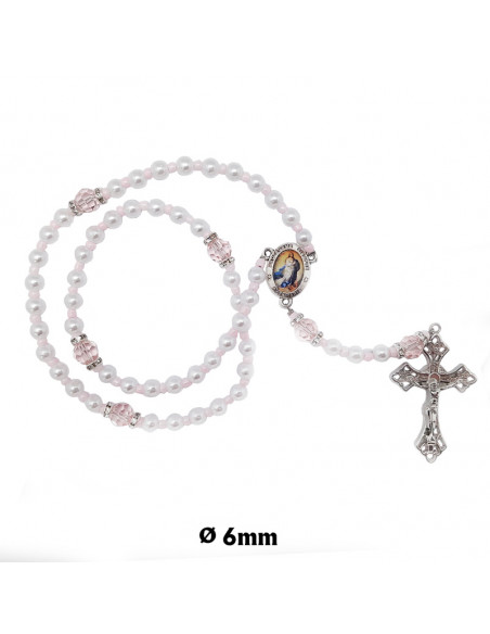 Rosario Plastico Tallado Verde 6mm