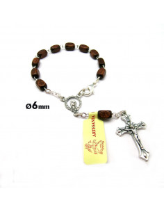 Rosario Decena Madera 7Mm...