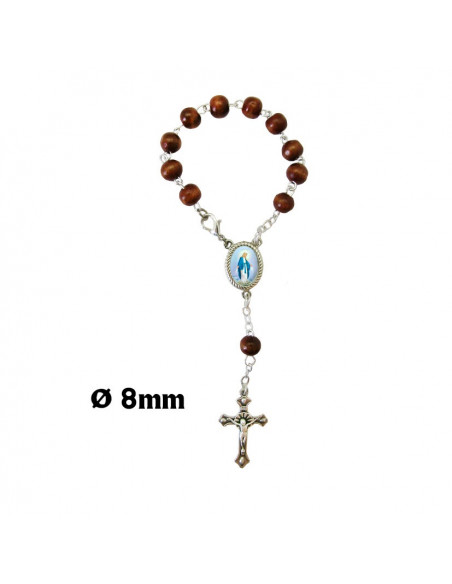 Rosario Madera Y Cuerda Via Crucis 8Mm Medallas Foto