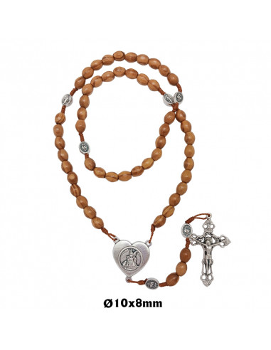 Rosario Plastico Redondo Azul 8Mm...