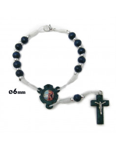 Decena Madera Azul 8X6mm...