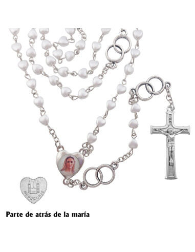 Rosario Plastico Matrimonio Corazones...