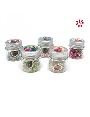 Rosario Plastico Liso 4Mm En Tarrito...