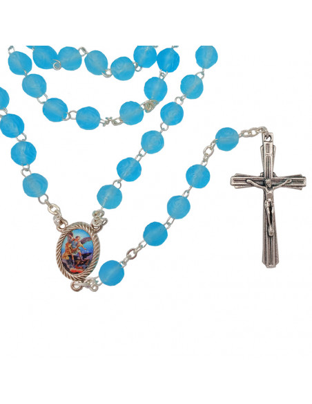 Rosario Goma Perfumada 6Mm Azul Celeste