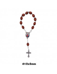 Decena Madera Oval 8X10mm...