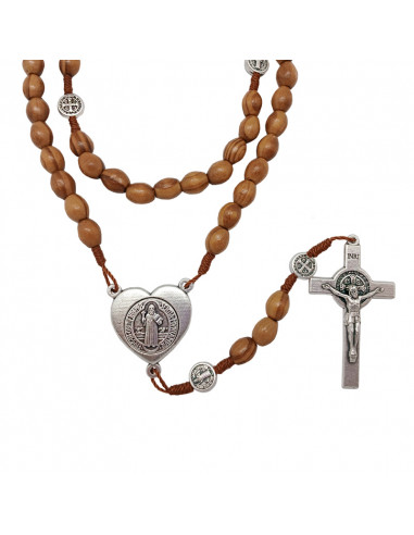 Rosario Madera Olivo Oval 10X8mm San...