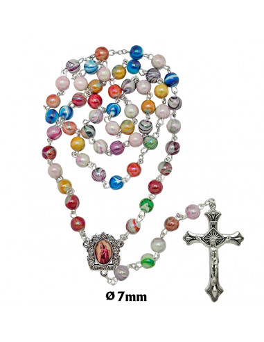 Rosario Resina Liso 8Mm Morado Paters...