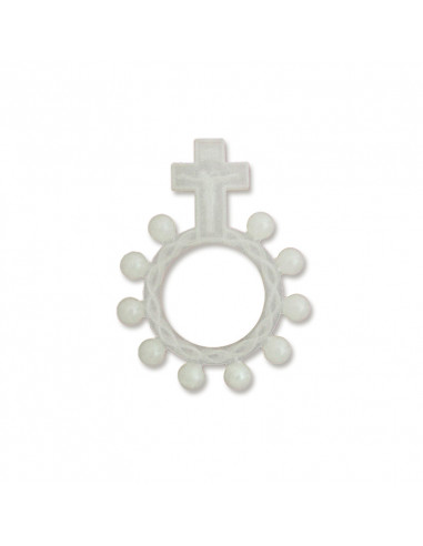 Rosario Dedo Plastico Fosforo