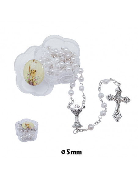 Rosario Perla Primera Comunion 5Mm En Caja