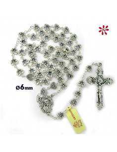 Rosario Metal Corazones...