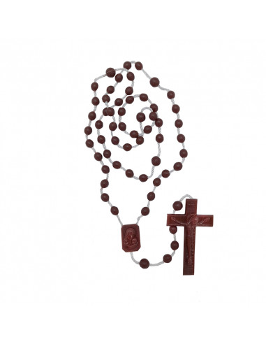 Rosario Plastico Perla Blanca 6Mm Con...