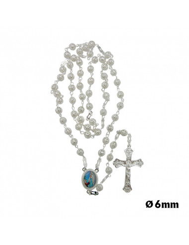 Rosario Metal Filigrana 6mm