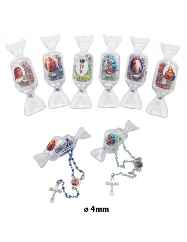 Rosario Pequeño Esmaltado En Colores...