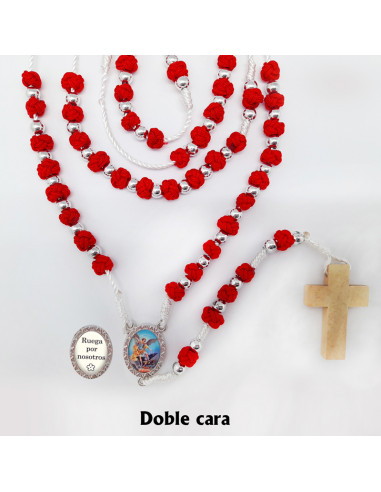 Rosario Nudos 5mm Cuerda Rojo