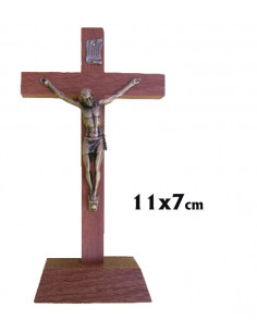 Crucifijo Madera Base 11cm...