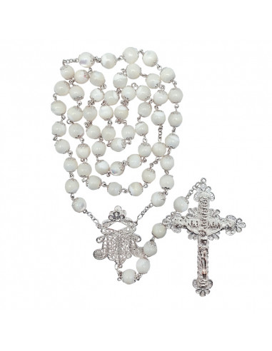 Rosario Nacar 10Mm Liso Con Cruz Y...