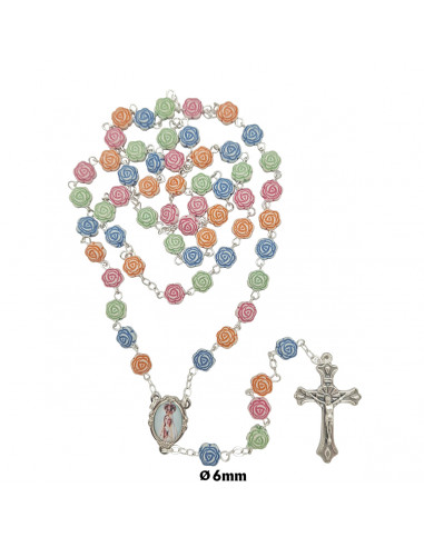 Rosario Plastico Flores Colores Para...