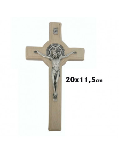 Crucifijo Madera Olivo 30cm Irregular Formando Una S