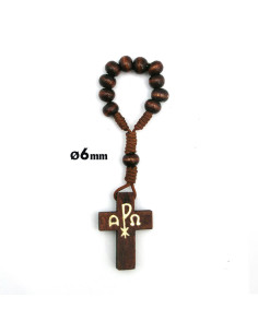 Decena Madera Y Cuerda Cruz...