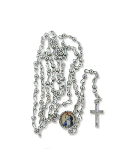 Rosario Metal 3Mm En Caja Corazon Para Personalizar