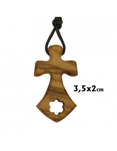 Tau Madera Olivo 1. 2x1cm Con Cordon