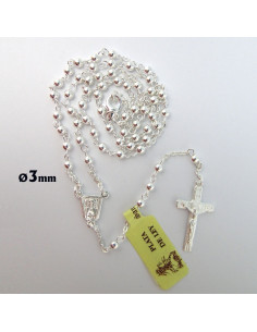 Rosario Plata Mini 3Mm Con...