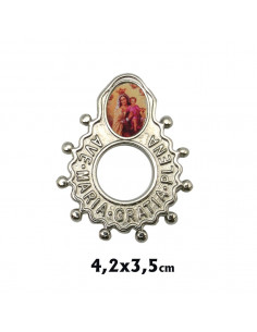 Rosario Dedo Metal Rosas N2388