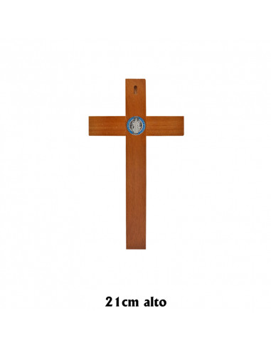 Crucifijo Madera San Benito 21x11....