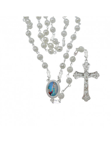 Rosario Metal 3Mm En Caja Corazon...