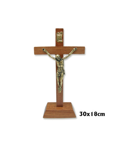 Crucifijo Madera Base 30X18cm Cristo...