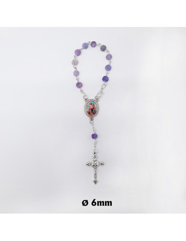 Decena Piedra Agata Violeta