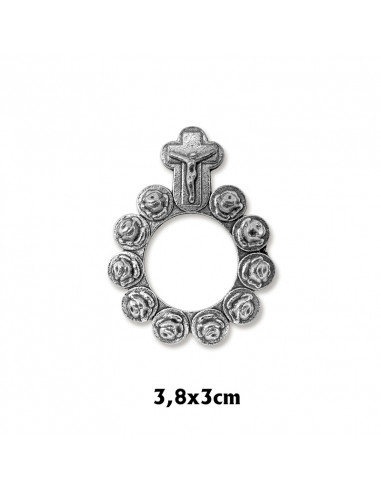 Decena Madera Y Cuerda Cruz Con Pax...