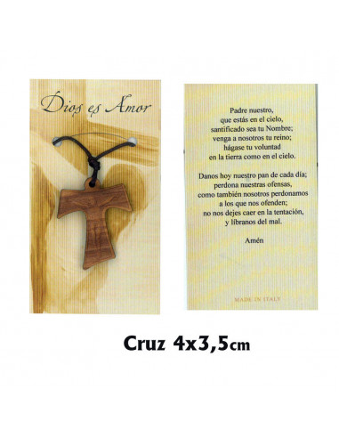 Crucifijo Madera clara 25x15cm con Cristo anchura 2cm